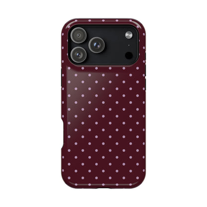 Burgundy & Violet Mini Dots iPhone Case
