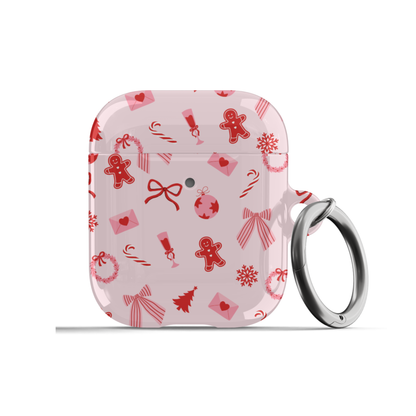 Pink & Red Holiday AirPods Case