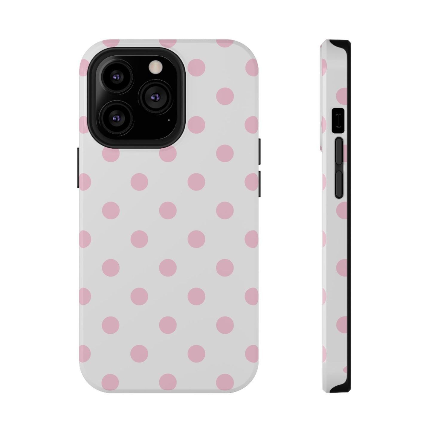 Pink Clouds Polka Dots iPhone Case
