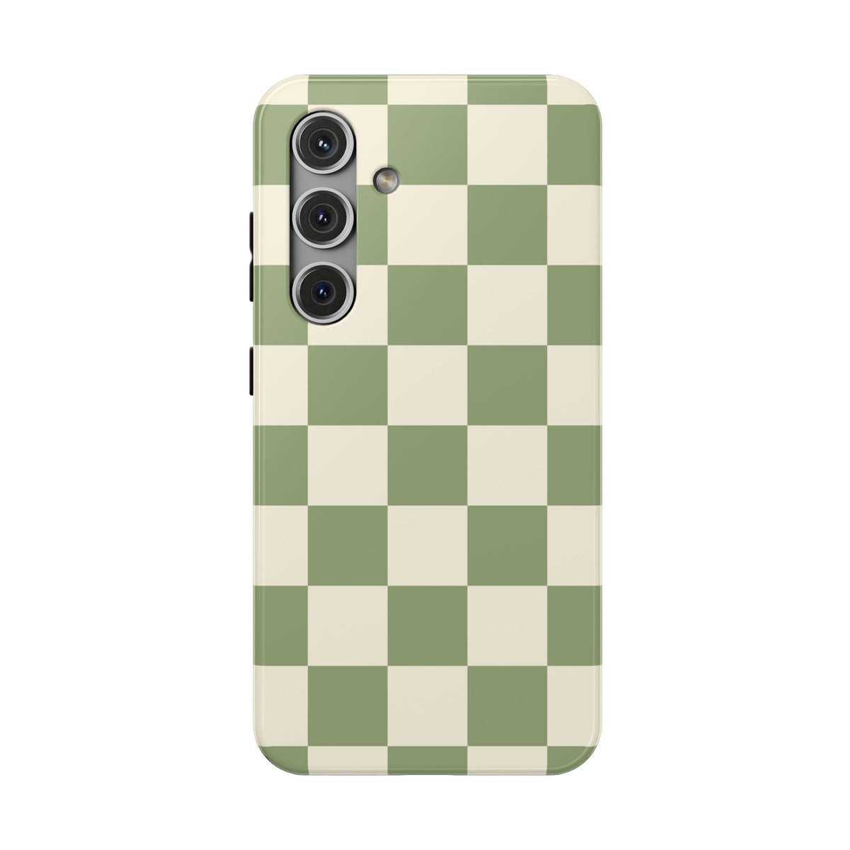 Green & Beige Checkered Samsung Case