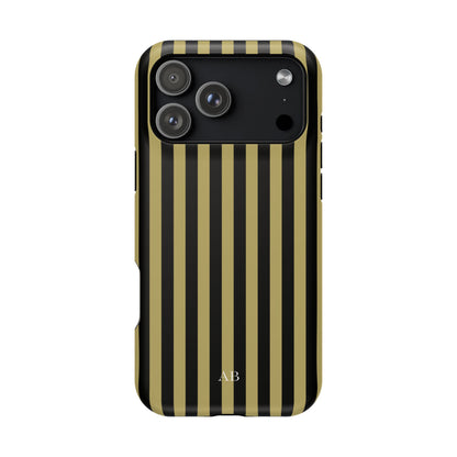 Custom Initials Wicked Stripes iPhone Case