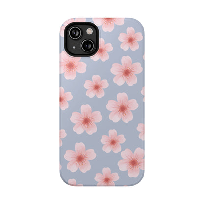 Blue Cherry Blossoms iPhone Case