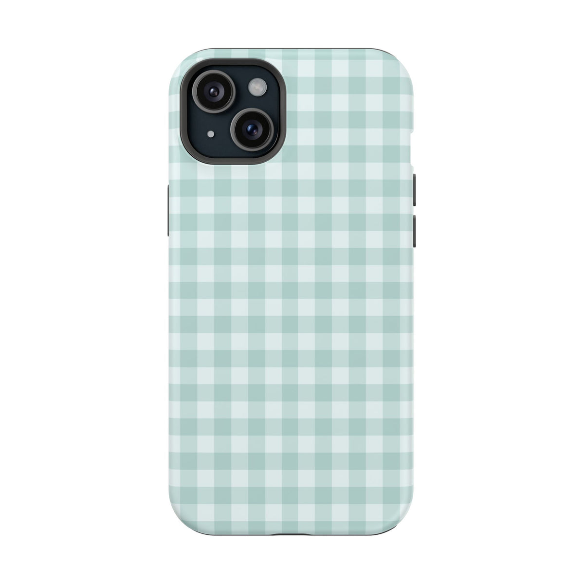 Teal Mini Gingham iPhone Case