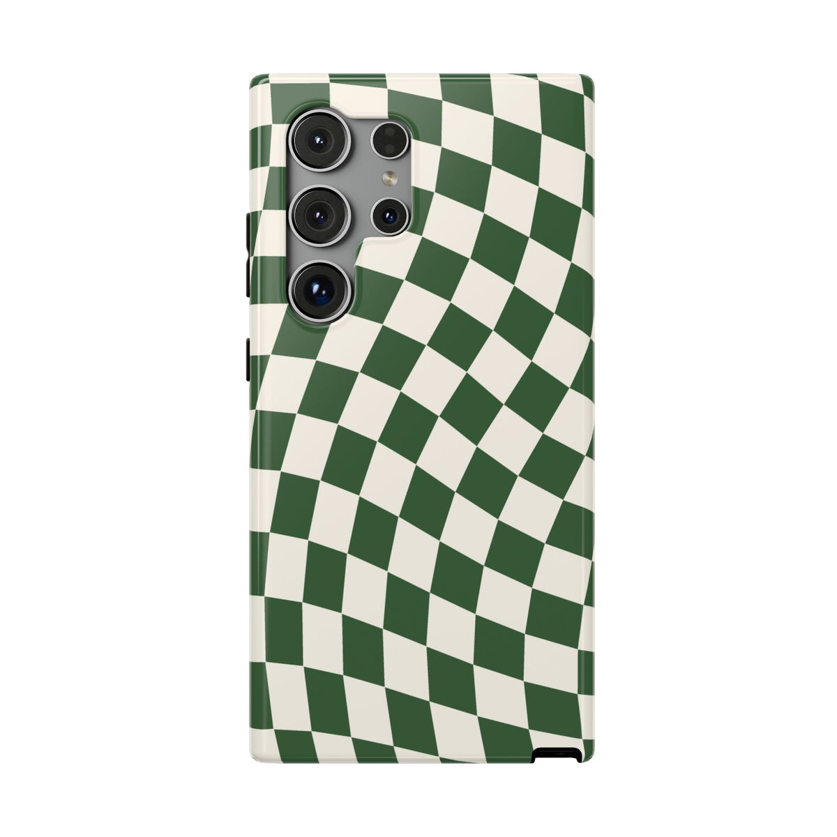 Green Wavy Checkered Samsung Case
