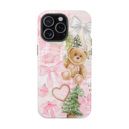 Pink Christmas Collage iPhone Case