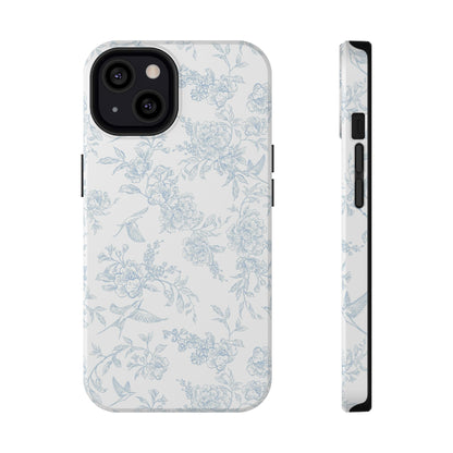 French Blue Toile iPhone Case