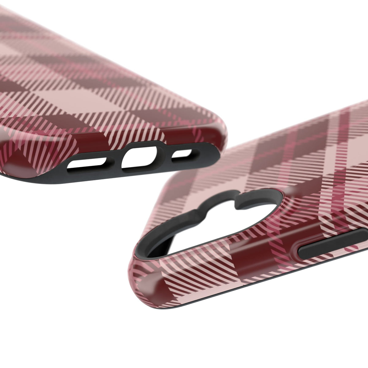 Burgundy Plaid iPhone Case