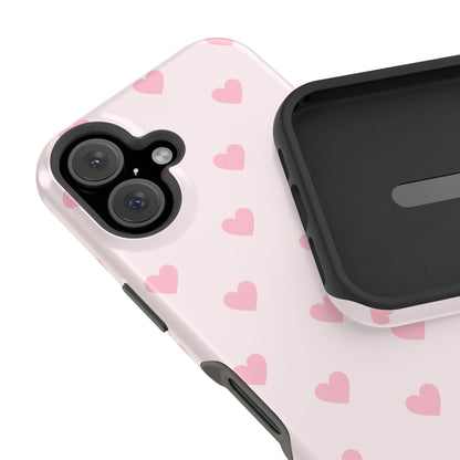 Light Pink Hearts iPhone Case