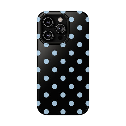 Blue Velvet Polka Dots iPhone Case