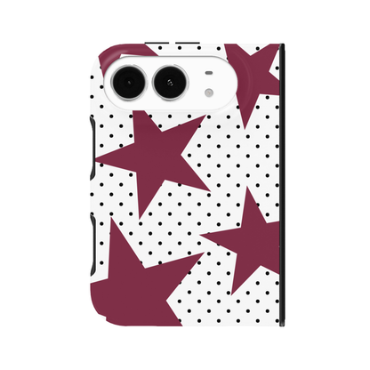 Burgundy Star iPhone Case