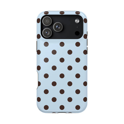 Blueberry Mocha Polka Dots iPhone Case