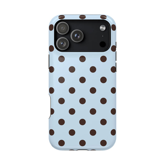 Blueberry Mocha Polka Dots iPhone Case