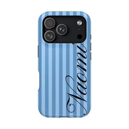 Personalized Seaside Stripes iPhone Case