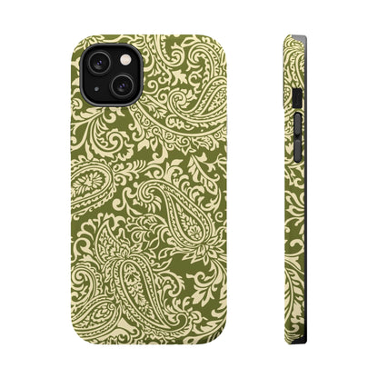 Olive Paisley iPhone Case
