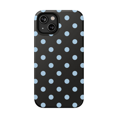 Blue Velvet Polka Dots iPhone Case