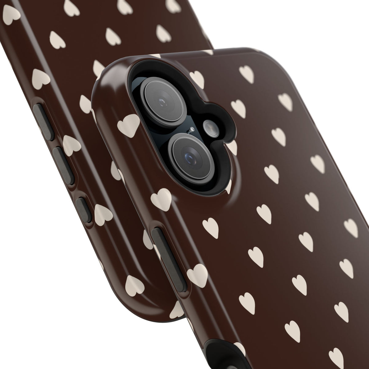 Mocha Hearts iPhone Case
