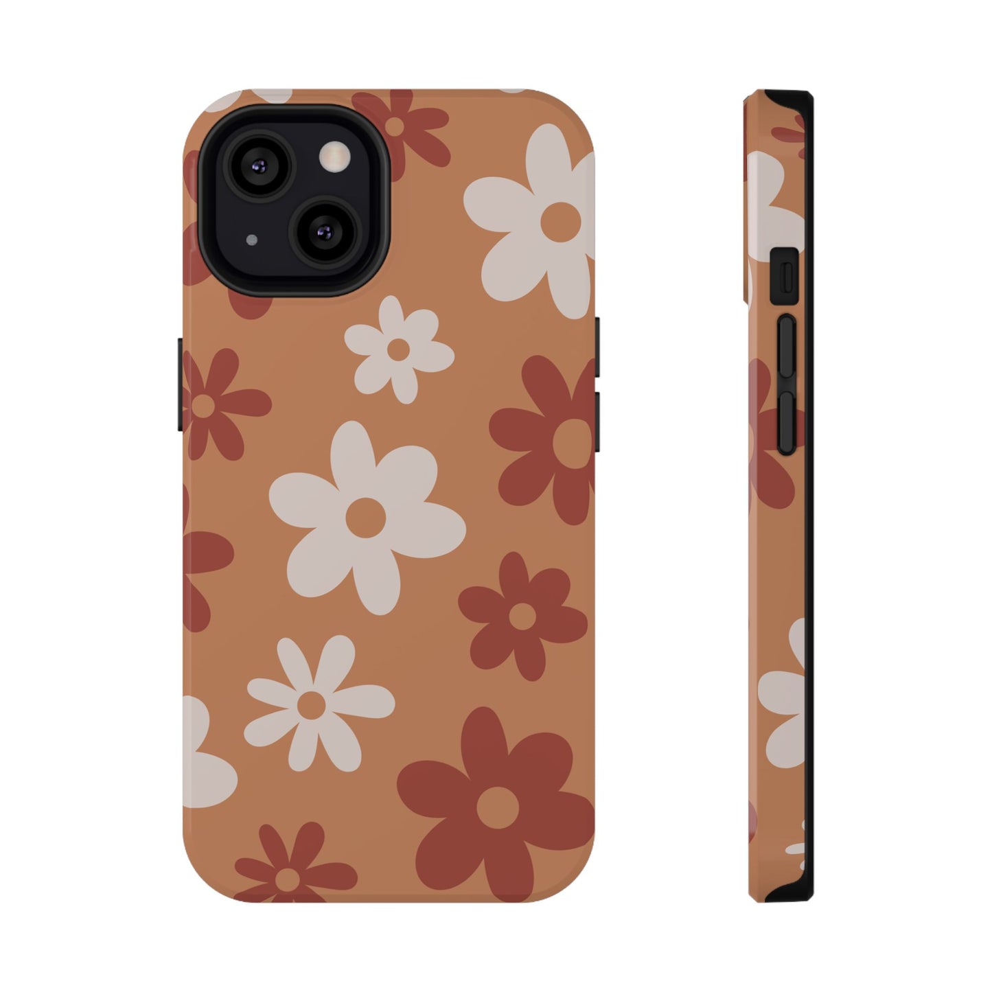 Brown Flower Power iPhone Case