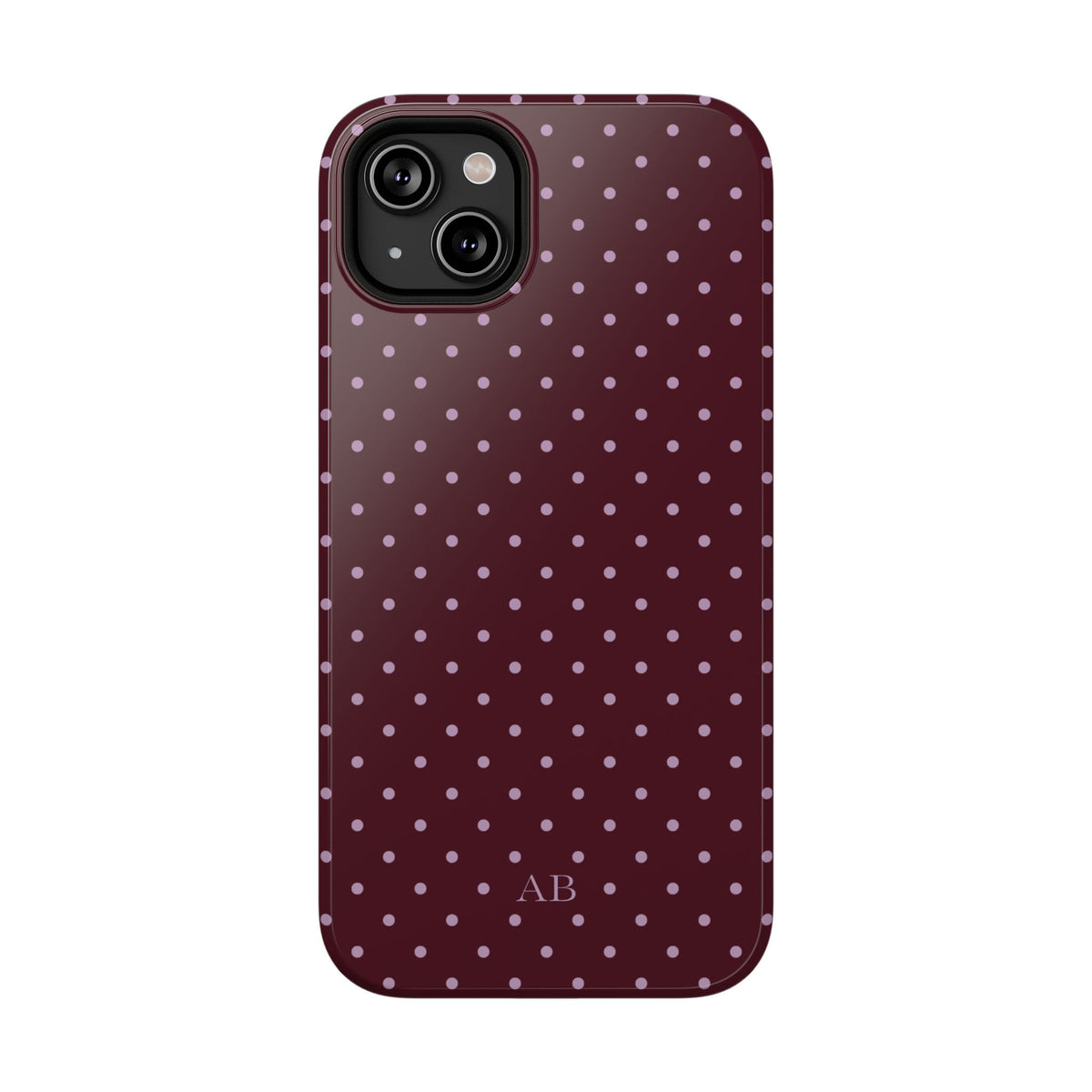Custom Burgundy & Violet Mini Dots iPhone Case