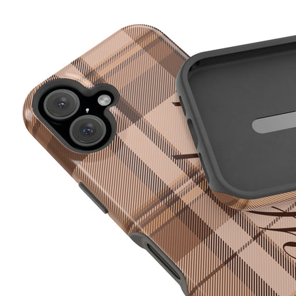 Custom Toffee Plaid iPhone Case