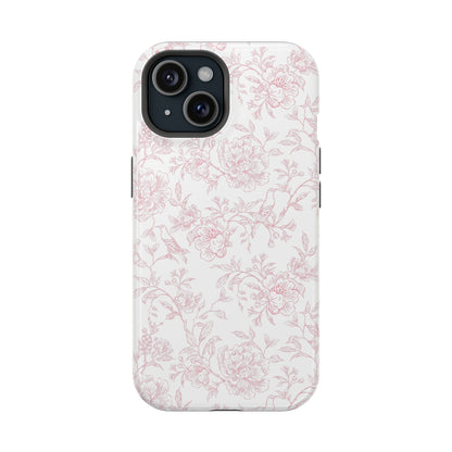 French Rosy Toile iPhone Case