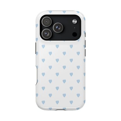 Blue Little Hearts iPhone Case