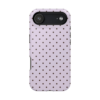 Berry Mocha Mini Dots iPhone Case
