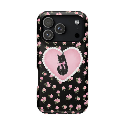 Black Féline Roses iPhone Case