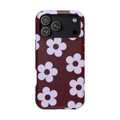Burgundy Flowers iPhone Case