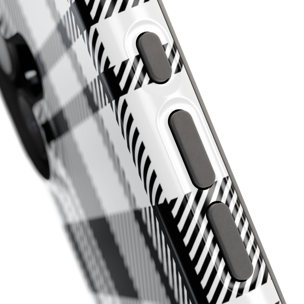 Black Plaid iPhone Case
