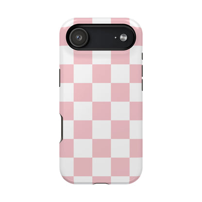 Pastel Pink Checkered iPhone Case