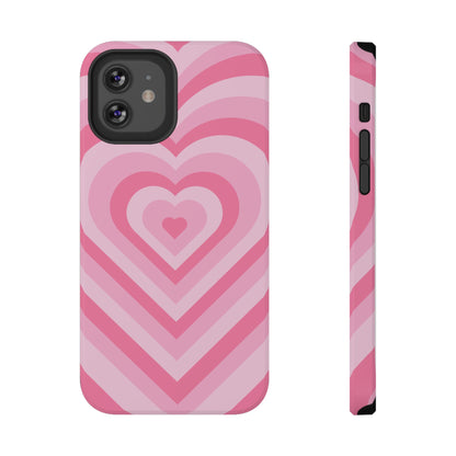 Pink Glowing Hearts iPhone Case