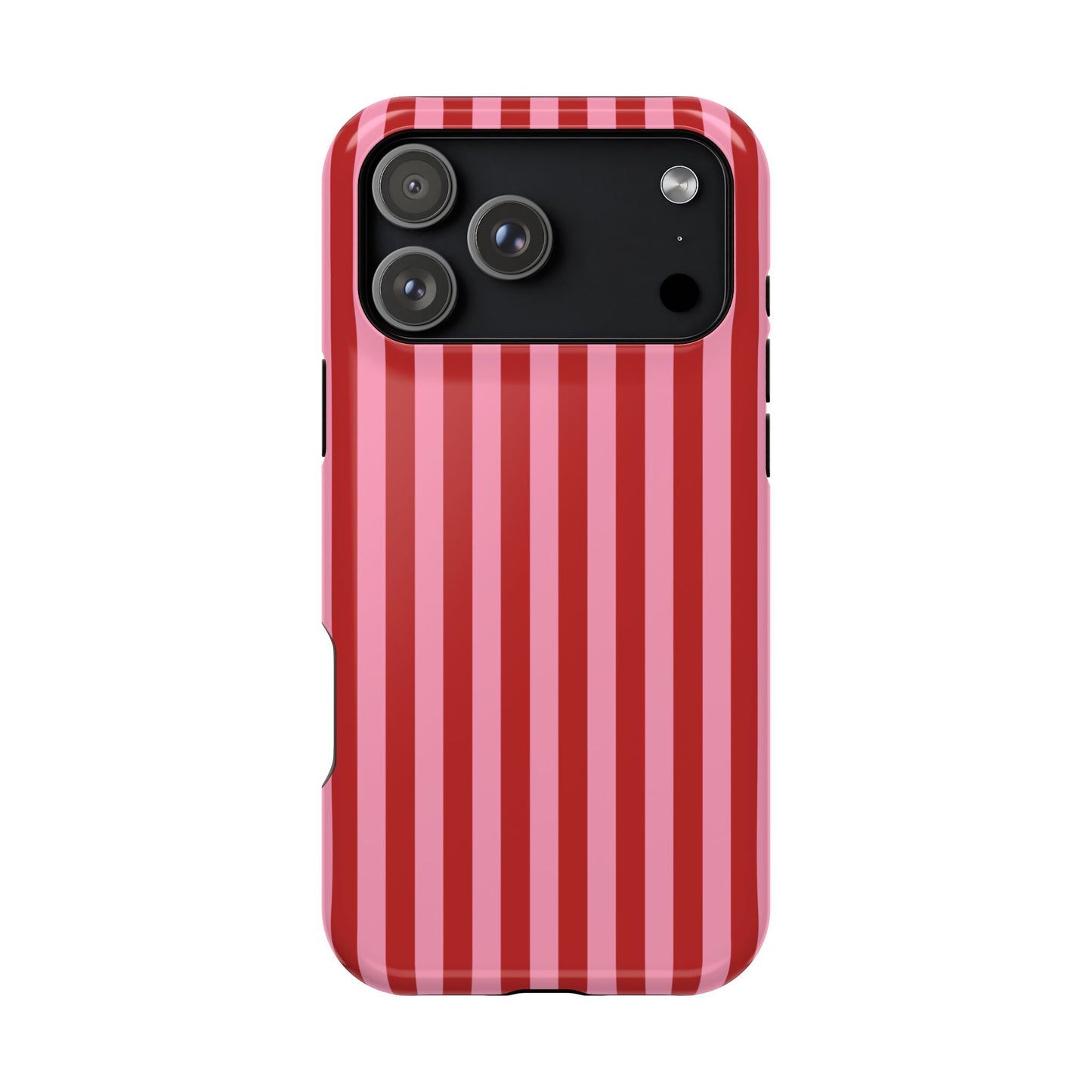 Cherry Blush Stripes iPhone Case