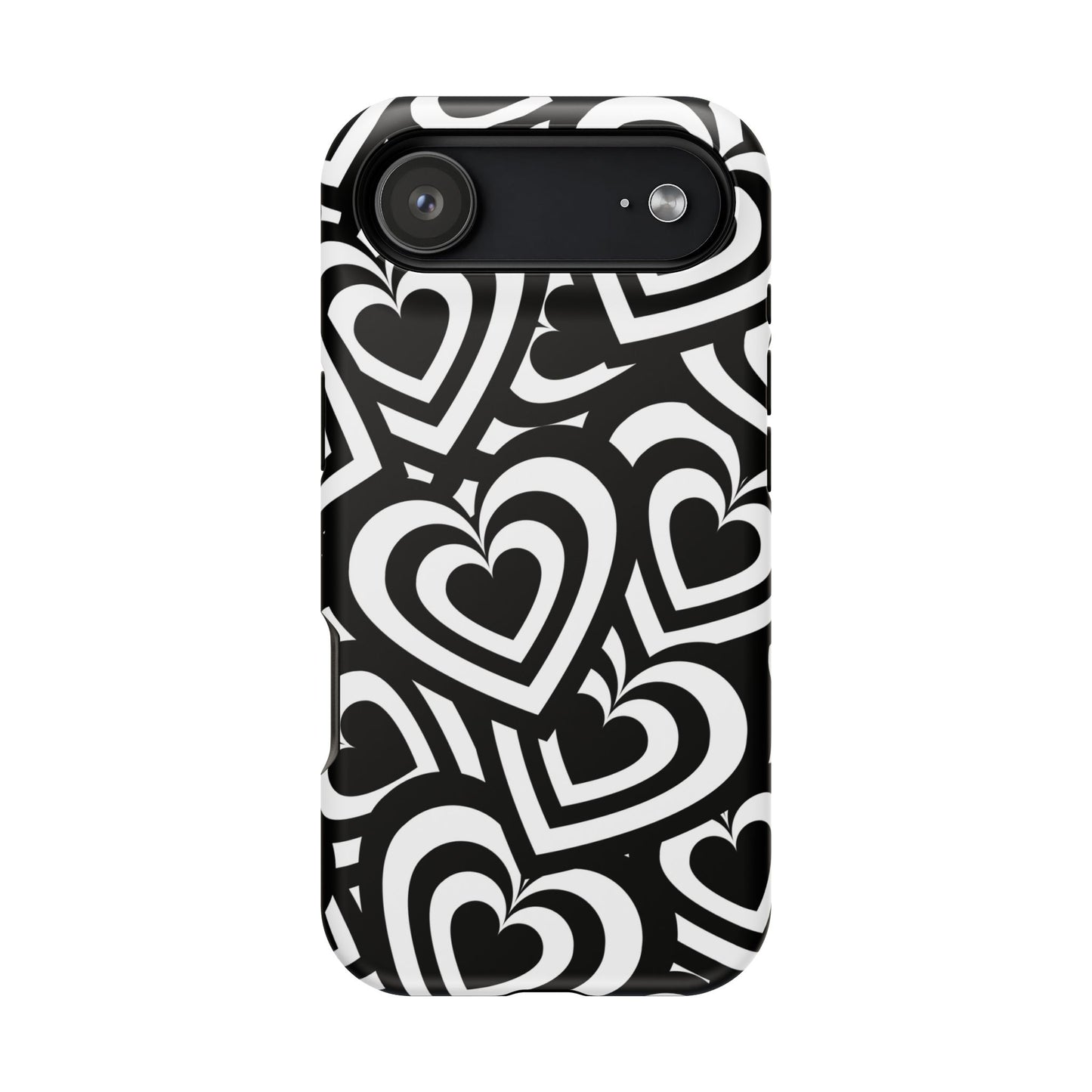 Black & White Hearts iPhone Case