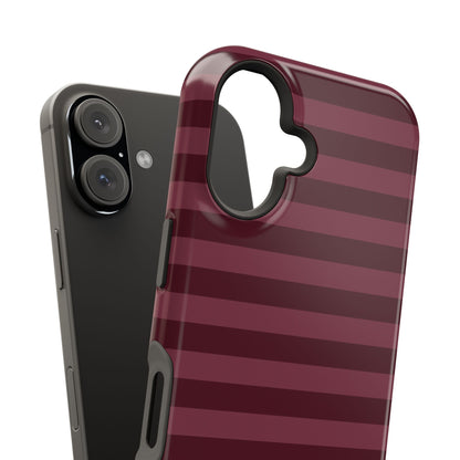 Burgundy Classic Striped iPhone Case