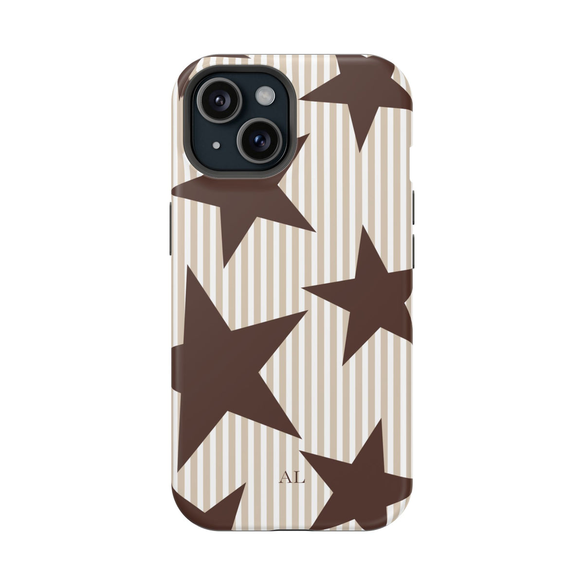 Custom Initials Mocha Star iPhone Case