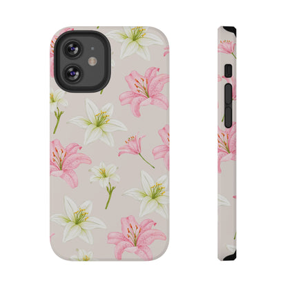 Beige Tiger Lily iPhone Case from Stella Cases