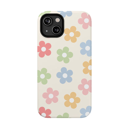 Preppy Retro Flowers iPhone Case
