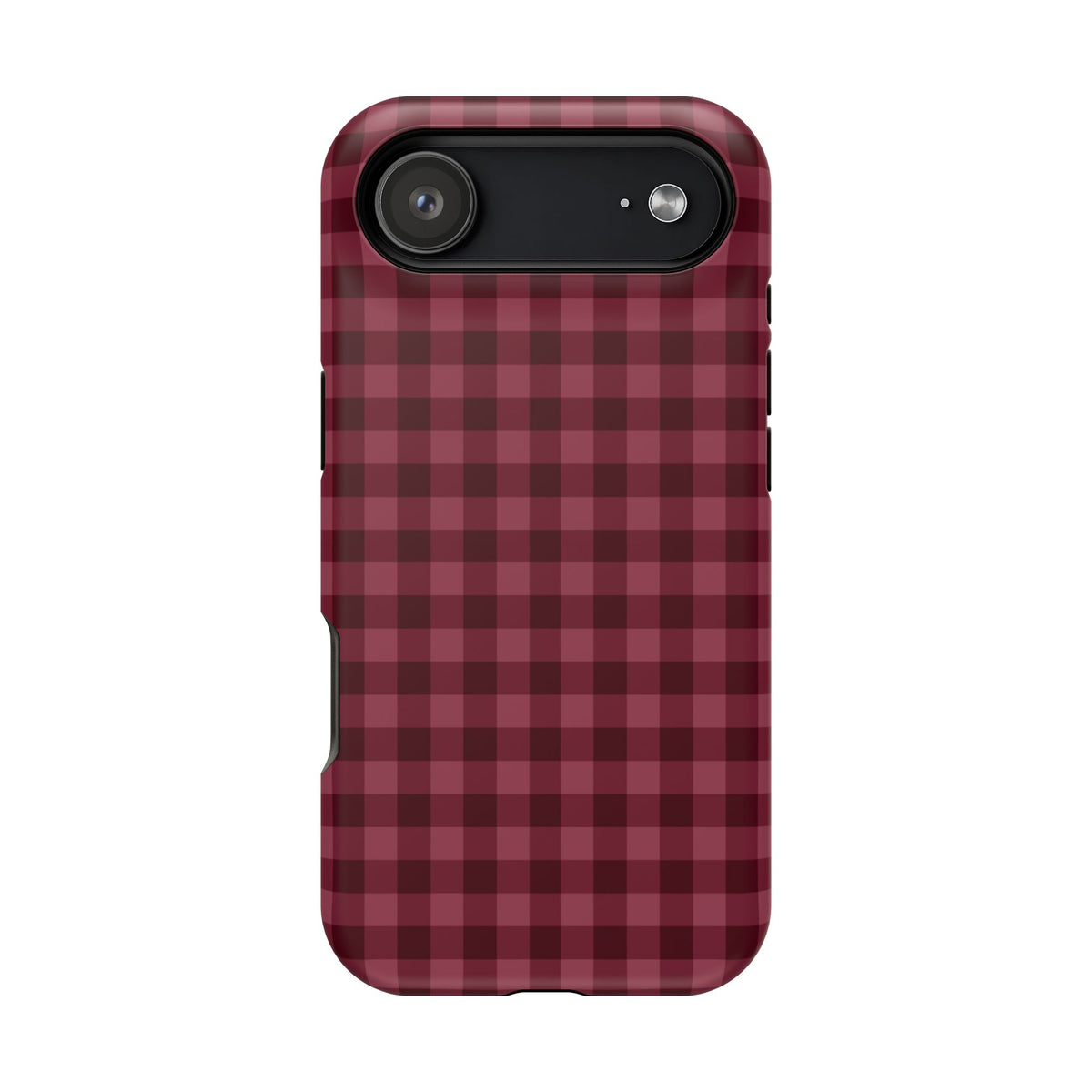 Burgundy Gingham iPhone Case