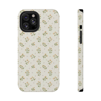 Orange Ditsy Flowers iPhone Case