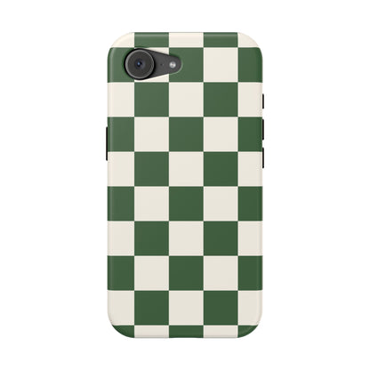 Green Checkered iPhone Case