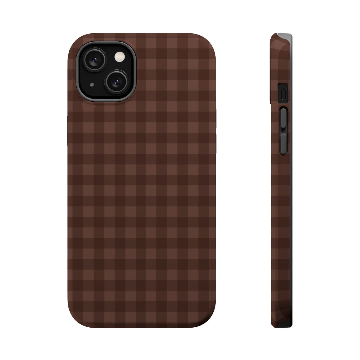 Brown Gingham iPhone Case