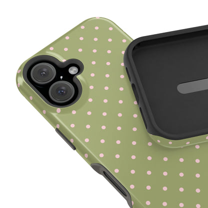 Pink Matcha Mini Dots iPhone Case