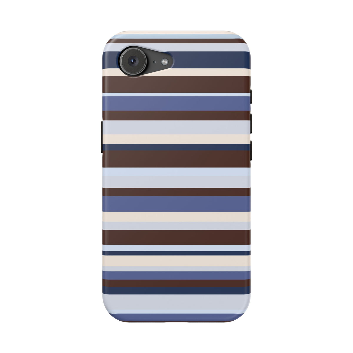 Blueberry Mocha Stripes iPhone Case