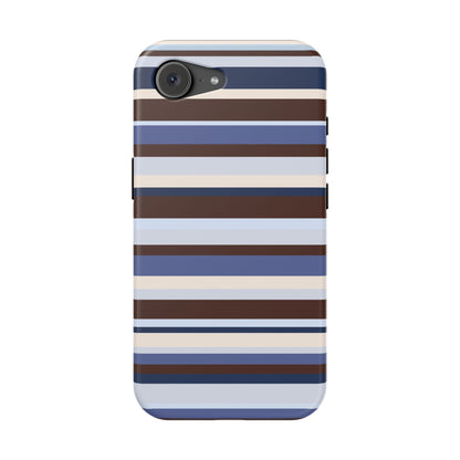 Blueberry Mocha Stripes iPhone Case