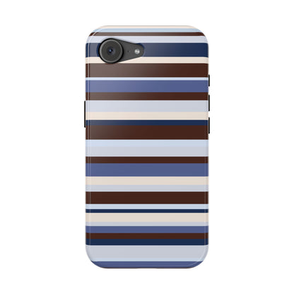 Blueberry Mocha Stripes iPhone Case