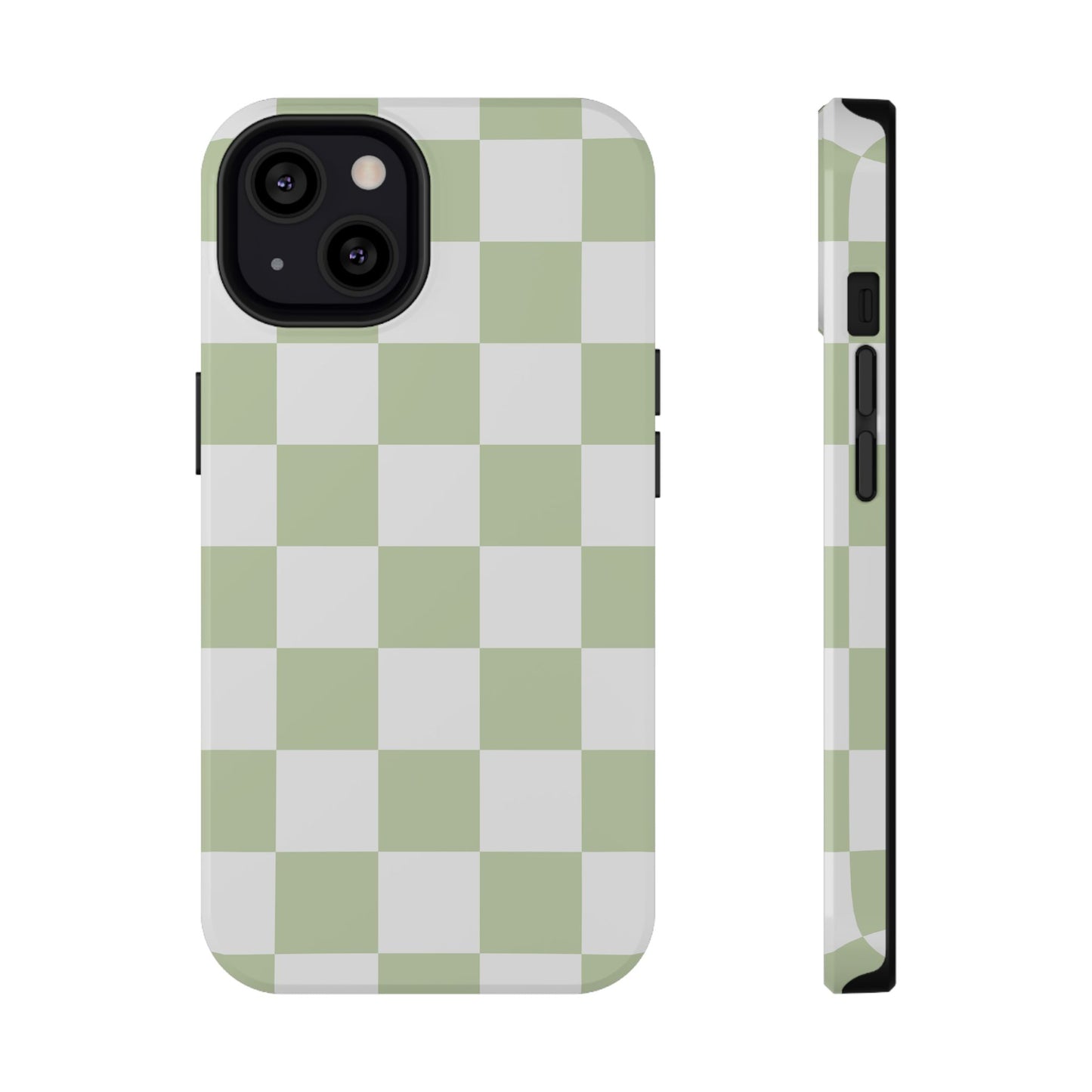 Pastel Green Checkered iPhone Case