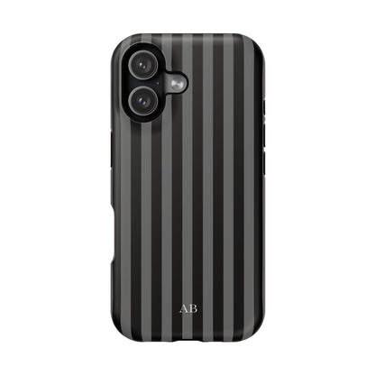 Custom Initials Twilight Stripes iPhone Case