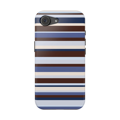 Blueberry Mocha Stripes iPhone Case
