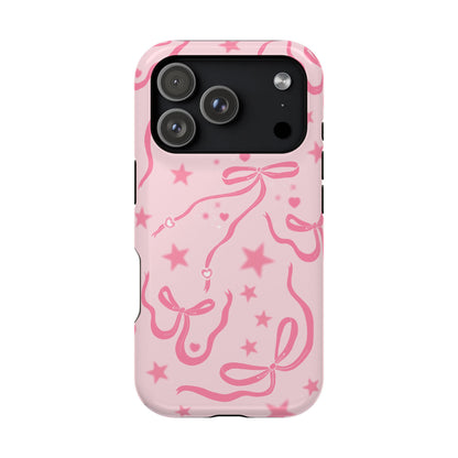 Pink Cosmic Bows iPhone Case