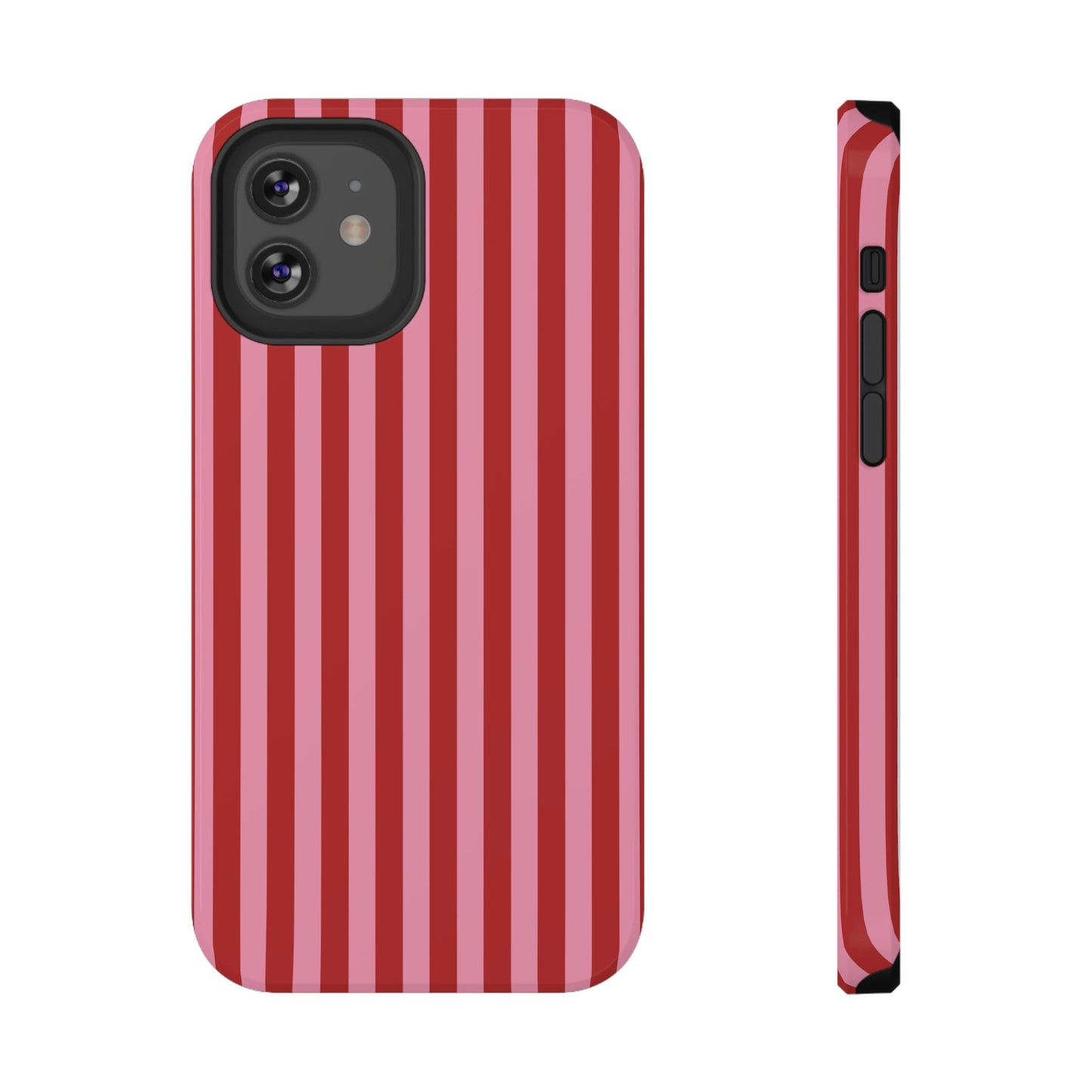 Cherry Blush Stripes iPhone Case